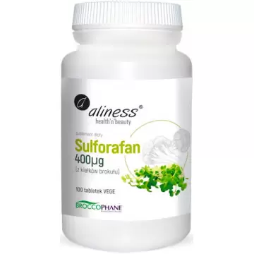 Aliness Sulforafan z kiełków brokułu 400mcg 100tab vege - suplement diety