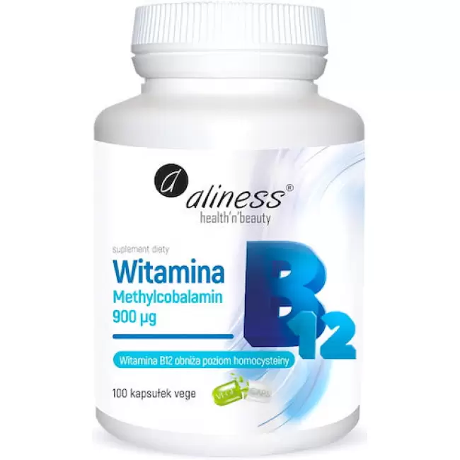 Aliness Witamina B-12 950mcg 100kaps vege Metylokobalamina - suplement diety