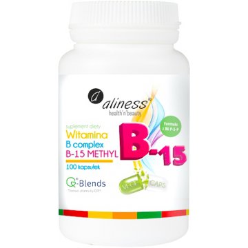 Aliness Witamina B-15 Methyl 100kaps vege B Complex Metylowany - suplement diety