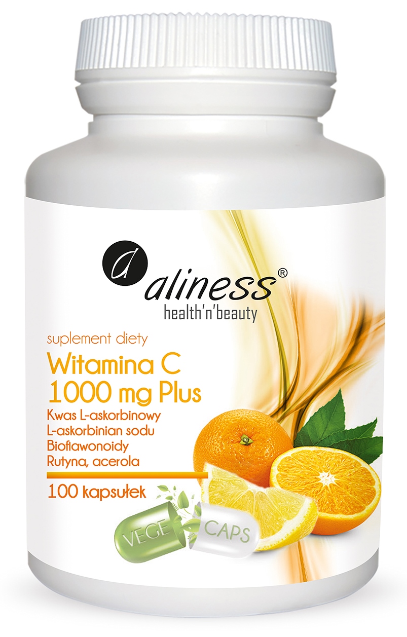 Aliness Witamina C 1000mcg Plus 100kaps vege Buforowana - suplement diety