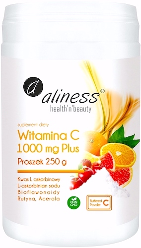 Aliness Witamina C Buforowana 1000mcg Plus 250g proszek - suplement diety