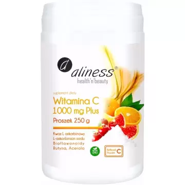 Aliness Witamina C Buforowana 1000mcg Plus 250g proszek - suplement diety