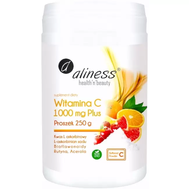 Aliness Witamina C Buforowana 1000mcg Plus 250g proszek - suplement diety