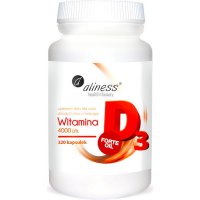 Aliness Witamina D3 Forte 4000 j.m. 120kaps - suplement diety dla osób dorosłych z nadwagą oraz seniorów