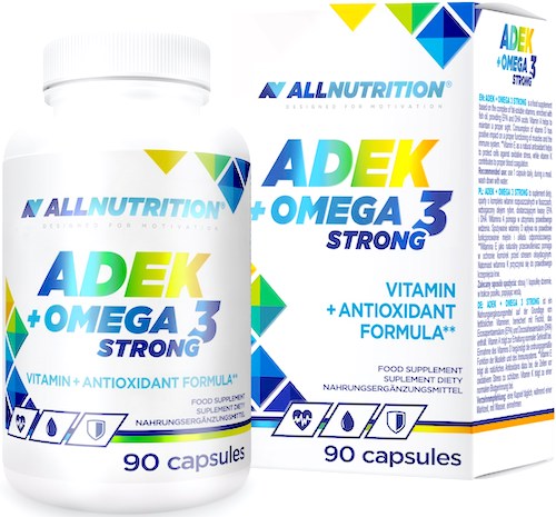 Allnutrition ADEK + Omega-3 Strong 90kaps - suplement diety