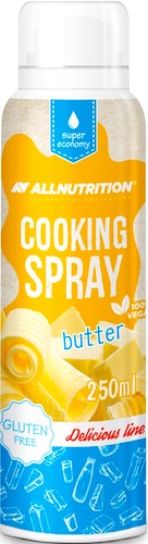 Allnutrition Cooking Spray butter 250ml Bez cukru, Bezglutenowy, Vege WYPRZEDAŻ