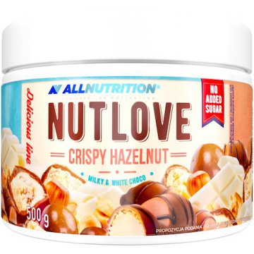 Allnutrition Nutlove Crispy Hazelnut 500g Krem bez dodatku cukru Orzechy Laskowe