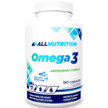 Allnutrition Omega-3 1000mg 90kaps Olej Rybi EPA DHA - suplement diety WYPRZEDAŻ