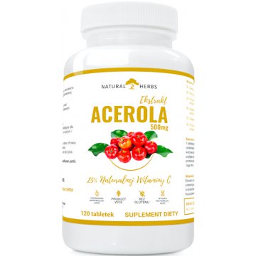 Alto Pharma Acerola ekstrakt 250mg 120tab do ssania vege Naturalna witamina C Odporność