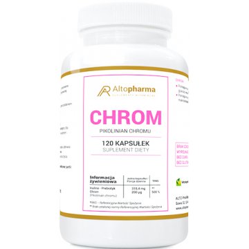 Alto Pharma Chrom Pikolinian 200µg Prebiotyk 120kaps vege Odchudzanie