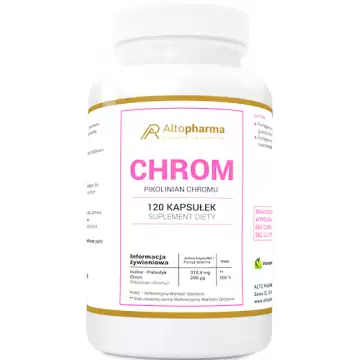 Alto Pharma Chrom Pikolinian 200µg Prebiotyk 120kaps vege Odchudzanie Metabolizm