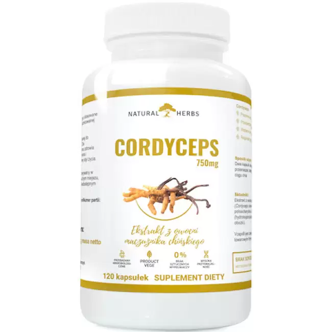 Alto Pharma Cordyceps Maczużnik 750mg 120kaps vege - suplement diety Kordyceps Odporność