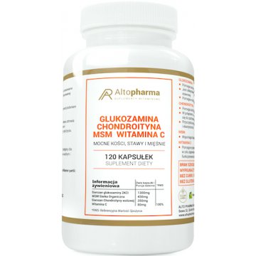 Alto Pharma Glukozamina Chondroityna MSM Witamina C 120kaps Kości Stawy Mięśnie