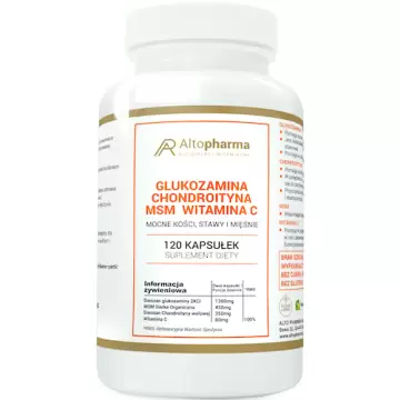 Alto Pharma Glukozamina Chondroityna MSM Witamina C 120kaps Kości Stawy Mięśnie