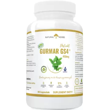 Alto Pharma Gurmar GS4 75% kwasów gymnemowych 90kaps vege - suplement diety Kontroluj apetyt i cukier