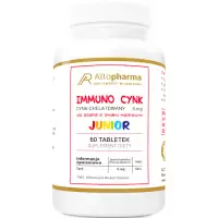 Alto Pharma Immuno Cynk Junior Chelatowany 5mg dla Dzieci do ssania 60tag vege smak malinowy Odporność