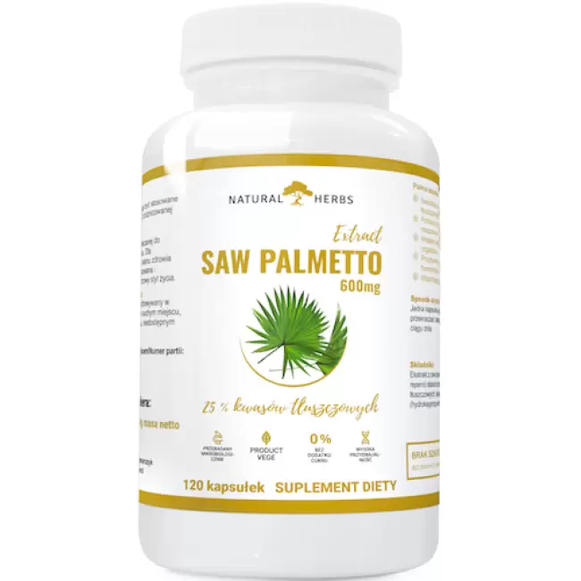 Alto Pharma SAW PALMETTO 600mg Palma Sabałowa 120kaps vege Prostata