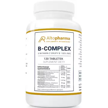 Alto Pharma Witamina B Complex 100% RWS 120tab Kompleks B1 B2 B3 B5 B6 B7 B9 B12