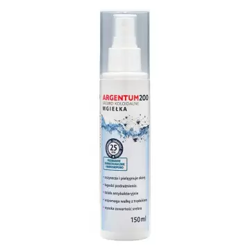 Aura Herbals Argentum 200 srebro koloidalne Tonik PL 25ppm 150ml Mgiełka Aerozol Trądzik Skóra Podrażnienia