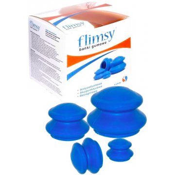 Aura Herbals Bańki chińskie gumowe Flimsy 4szt masaż antycelulitowy