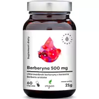Aura Herbals Berberyna HCL 490mg 60kaps vege - suplement diety Berberys Ekstrakt Wątroba Układ Trawienny Cukrzyca