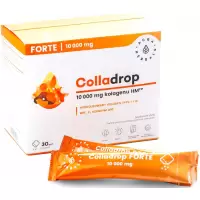 Aura Herbals Colladrop Forte kolagen morski typ I III 10000mg 30szt saszetki - suplement diety C Q10 Stawy Skóra