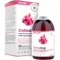 Aura Herbals Colladrop Glow kolagen morski typ I, III 5000mg 500ml - suplement diety Włosy, Skóra, Beauty