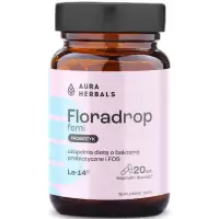 Aura Herbals Floradrop femi Lactobacillus Acidophilus 20kaps - suplement diety Probiotyk dla kobiet Jelita Mikroflora
