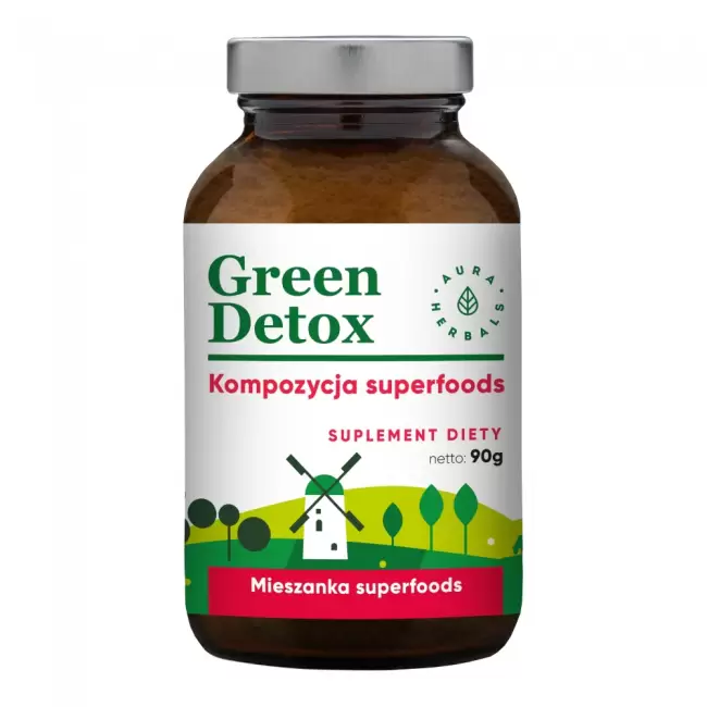 Aura Herbals Green Detox - koktajl oczyszczający 90g - suplement diety