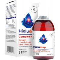 Aura Herbals Hialudrop Complex KCH Kolagen+Kwas Hialuronowy+Chondroityna+Wit.K2 500ml - suplement diety