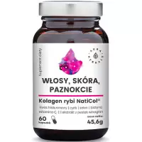 Aura Herbals Kolagen Rybi NatiCol 60kaps - suplement diety Włosy Skóra Paznokcie