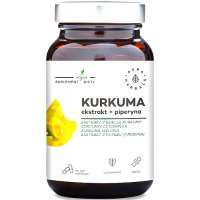 Aura Herbals Kurkuma C3 ekstrakt + Piperyna 60kaps vege Odporność Trawienie - suplement diety