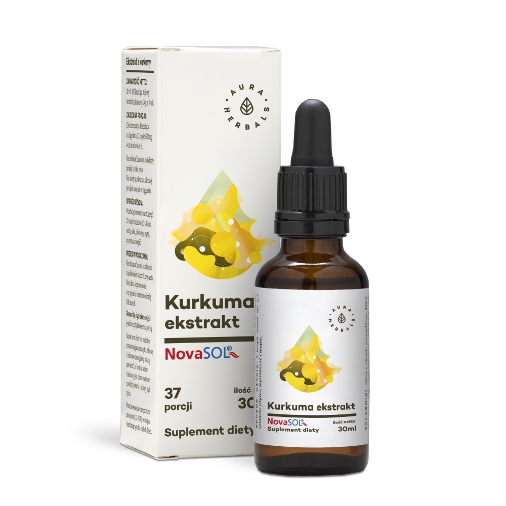 Aura Herbals Kurkuma Ekstrakt 30ml krople - suplement diety NovaSol
