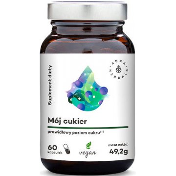 Aura Herbals Mój cukier 60kaps Morwa+Kozieradka+Gurmar - suplement diety