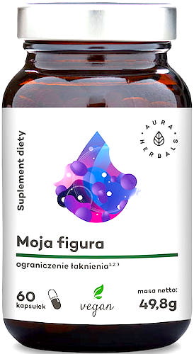 Aura Herbals Moja Figura ograniczenie łaknienia 60kaps vege (Opuncja+Gurmar+Garcinia) - suplement diety