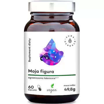 Aura Herbals Moja Figura ograniczenie łaknienia 60kaps vege Opuncja+Gurmar+Garcinia - suplement diety Metabolizm