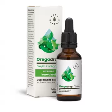 Aura Herbals Oregadrop Olejek z Oregano 30ml olej zawiera karwakrol - suplement diety
