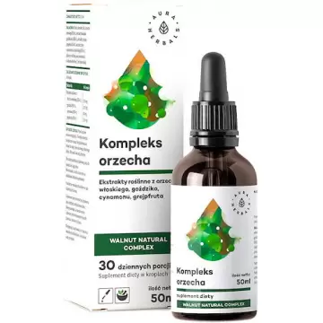 Aura Herbals Orzech kompleks Walnut natural complex krople vege 50ml krople Trawienie Pasożyty