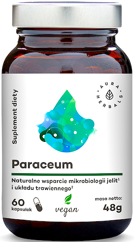 Aura Herbals Paraceum naturalne wsparcie jelit i trawienia 60kaps vege - suplement diety WYPRZEDAŻ!