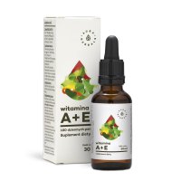 Aura Herbals Witamina A   E 30ml krople vege - suplement diety Włosy Skóra Wzrok