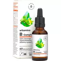 Aura Herbals Witamina B Complex 30ml vege krople - suplement diety Kompleks wit.B Newry Zmęczenie Serce Energia