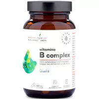 Aura Herbals Witamina B Complex 90kaps vege - suplement diety Kompleks B Metylokobalamina