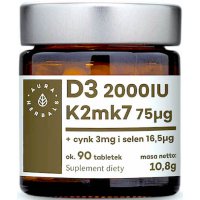 Aura Herbals Witamina D3 2000IU + K2 mk7 75mcg + Cynk + Selen 90tab - suplement diety