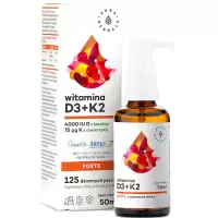 Aura Herbals Witamina D3 4000IU + K2 mk7 50ml krople MCT - suplement diety K-2 D-3 Forte