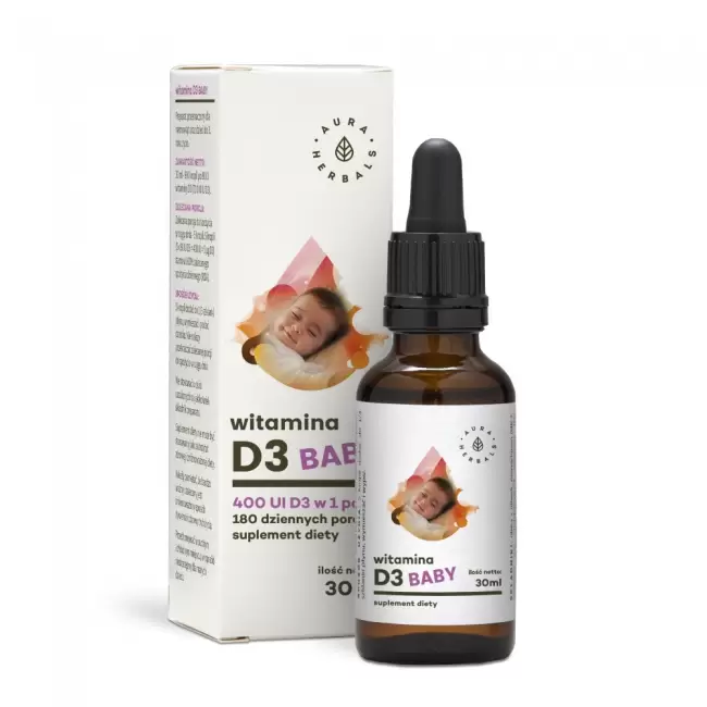 Aura Herbals Witamina D3 BABY 30ml - suplement diety