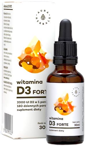 Aura Herbals Witamina D3 forte 2000IU 30ml - suplement diety