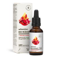 Aura Herbals Witamina D3 + K2 mk7 + ekstrakt z kurkumy 30ml - suplement diety