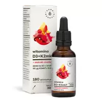 Aura Herbals Witamina D3 + K2 mk7 + ekstrakt z kurkumy 30ml - suplement diety