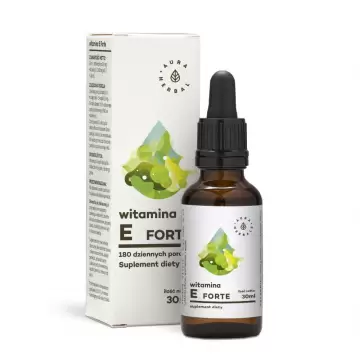 Aura Herbals Witamina E Forte 30ml krople - suplement diety Naturlana ze Słonecznika