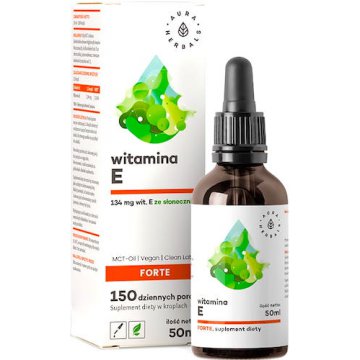 Aura Herbals Witamina E Forte 200IU MCT-Oil krople 50ml vege - suplement diety